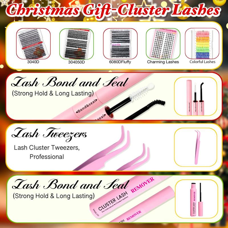 Eyelash Extension Kit, 1 Box Individual Lashes & Lash Glue & Tweezers, Professional Eye Makeup Accessories for Women & Girls