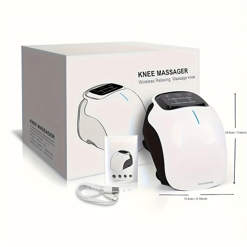 Wireless Knee Massager with Cycle Heating, Vibration and Large LED Screen, A Gift For The Elderly, Seniors, And Parents