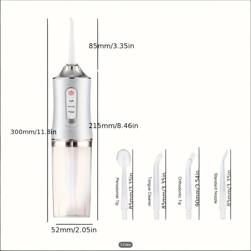 Gum Care on the Go: Portable Water Flosser with 3 Modes & 4 Nozzles Christmas present Oral