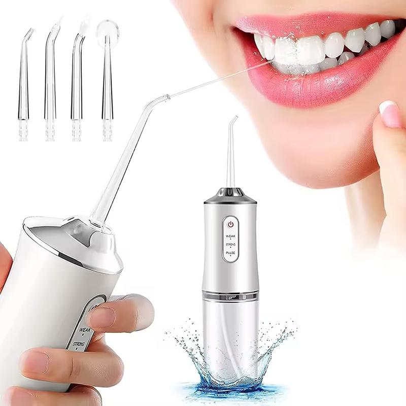 Gum Care on the Go: Portable Water Flosser with 3 Modes & 4 Nozzles Christmas present Oral