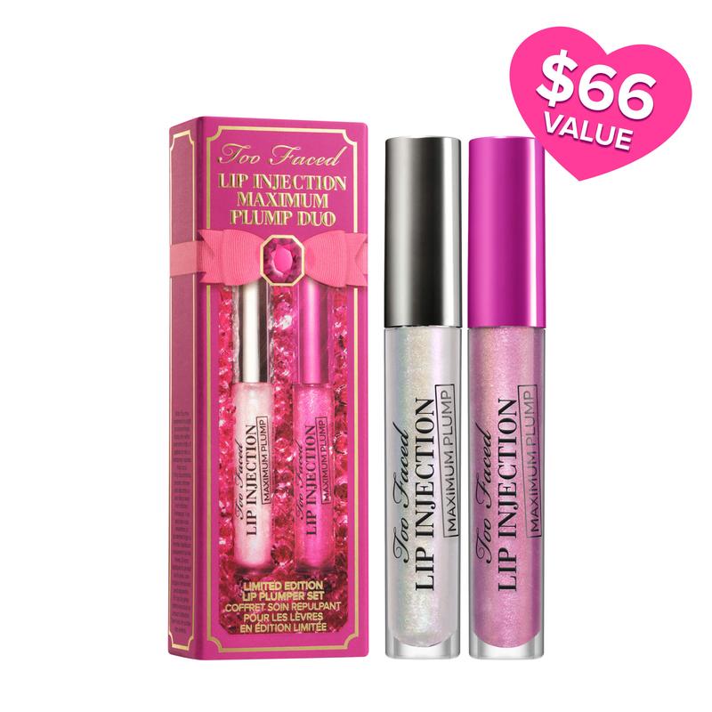 Too Faced Lip Injection Maximum Plump Lip Gloss Duo - Shimmer Lip Gift