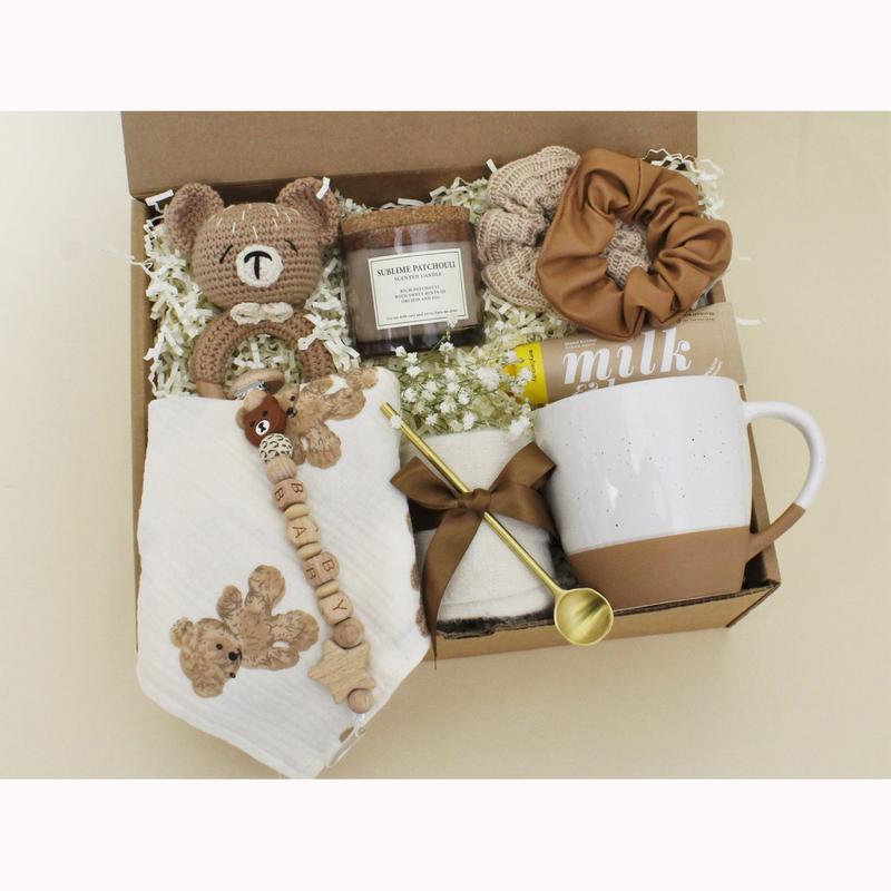 New Mama Succulent Gift Box, Congratulations Pregnancy Gift Set, Live Succulent Care Package, Hygge Gift Box, Care Package For Her