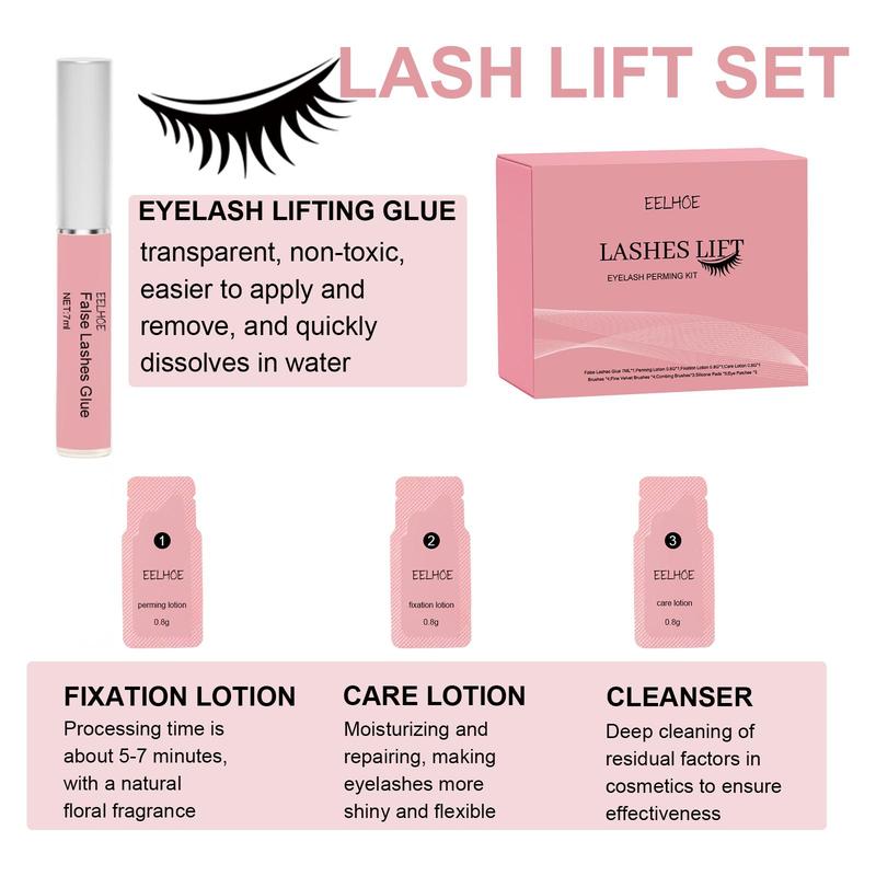 Eyelash Perming Kit, 1 Set Eyelash Lifting Kit, Professional Eyelash Perming & Dyeing Kit, Eye Makeup Tool for Women & Girls