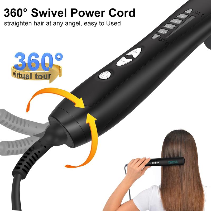 2024 Upgraded Negative Ion Hair Straightener Styling Comb, 20 Seconds Fast Heating Straightening Brush with Hot Comb , Anti-scald Manufacturer Warren International Warranty Multifunctional Fast and Safe, Christmas and New Year Gift Comfort