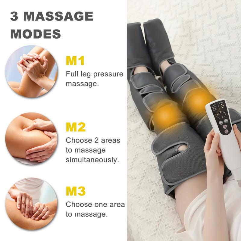 Foot And Leg And Calf Compression Massager For Circulation - With Heat And Compression For Pain Relief, Gifts For Women Men, Mother's Day Gift Mother's Day Gift Father's Day Gift