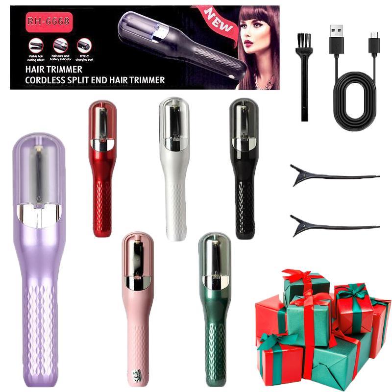 2 in 1 Hair Trimmer, 1 Set Multifunctional Hair Split Ends Trimmer with Accessories, Professional Hair Grooming Tool for Home & Salon Use