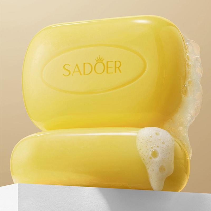 SADOER 125g Sulfur Soap, 2pcs set Moisturizing Hydrating Soap Bar, Skin Cleansing Bar Soaps with Foaming Net, Body Wash Soap for Skincare, Body Care Product for Women & Man