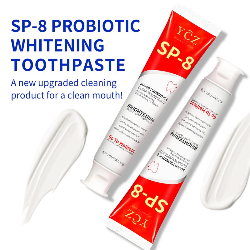 (3 Counts only 17.41$)YCZ Sp-8 Super  Probiotics Whitening Toothpaste, SP-8 Brightening Fresh Breath Toothpaste,Stain Removing Toothpaste