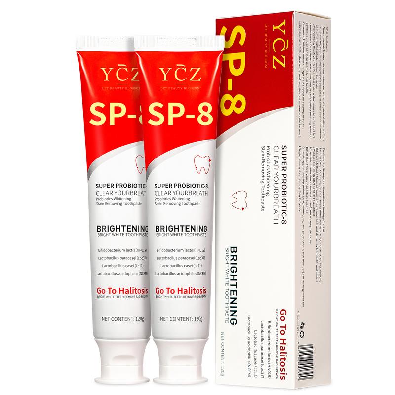 (3 Counts only 17.41$)YCZ Sp-8 Super  Probiotics Whitening Toothpaste, SP-8 Brightening Fresh Breath Toothpaste,Stain Removing Toothpaste