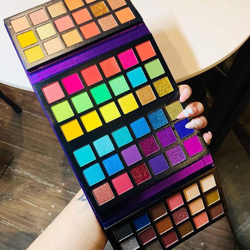 Unleash Your Creativity with 72 Colors Ultra Secret Eyeshadow Palette! 4 in 1 Color Board with Matte, Shimmer, Glitter, and Nude. Natural All In One Makeup Palette. Blendable and Pigmented. Make Up Eye Shadow Pallet Gift Kit for a Stunning Look.