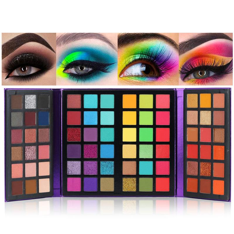 Unleash Your Creativity with 72 Colors Ultra Secret Eyeshadow Palette! 4 in 1 Color Board with Matte, Shimmer, Glitter, and Nude. Natural All In One Makeup Palette. Blendable and Pigmented. Make Up Eye Shadow Pallet Gift Kit for a Stunning Look.