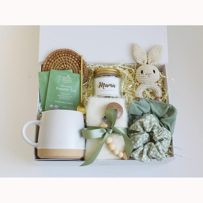 New Mama Succulent Gift Box, Congratulations Pregnancy Gift Set, Live Succulent Care Package, Hygge Gift Box, Care Package For Her