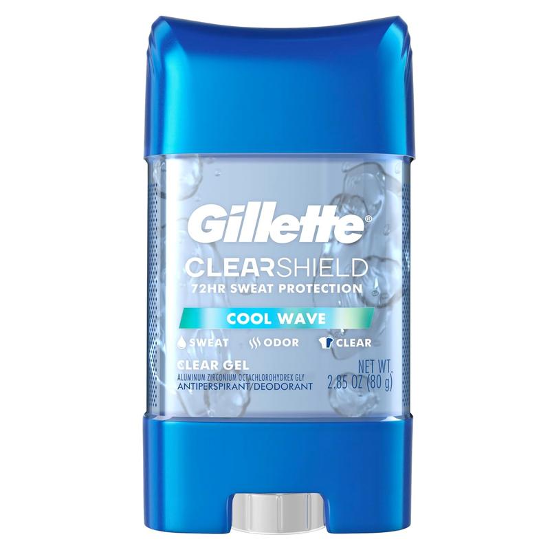 Gillette Clear Gel Antiperspirant and Deodorant for Men, Cool Wave Scent, 2.85 oz