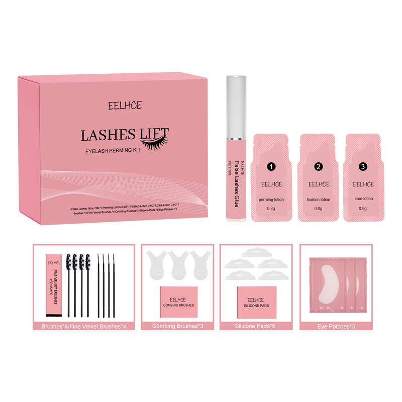 Eyelash Perming Kit, 1 Set Eyelash Lifting Kit, Professional Eyelash Perming & Dyeing Kit, Eye Makeup Tool for Women & Girls