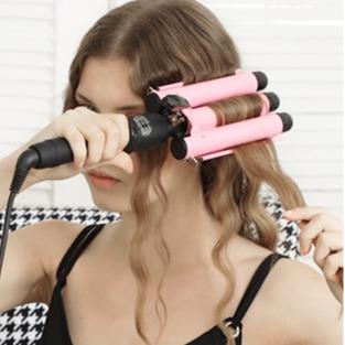 Buy One get one free 3 Barrel Curling Iron Wand Dual Voltage Hair Crimper with LCD Temp Display Curler Comfort