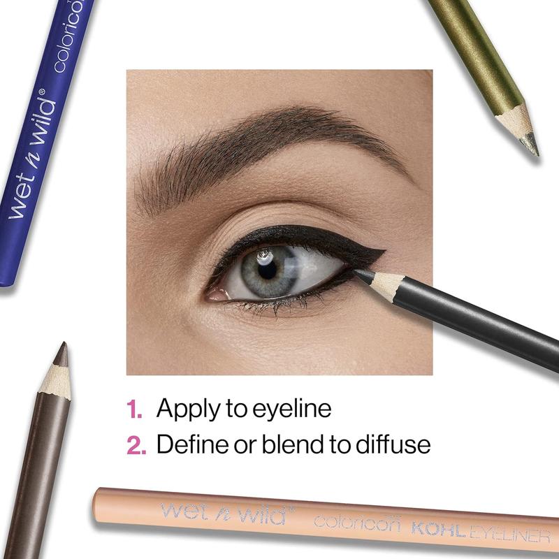 wet n wild Color Icon Kohl Eyeliner Pencil, Hyper-Pigmented, Smooth Application, Long-Wearing Matte Finish, Cruelty-Free & Vegan