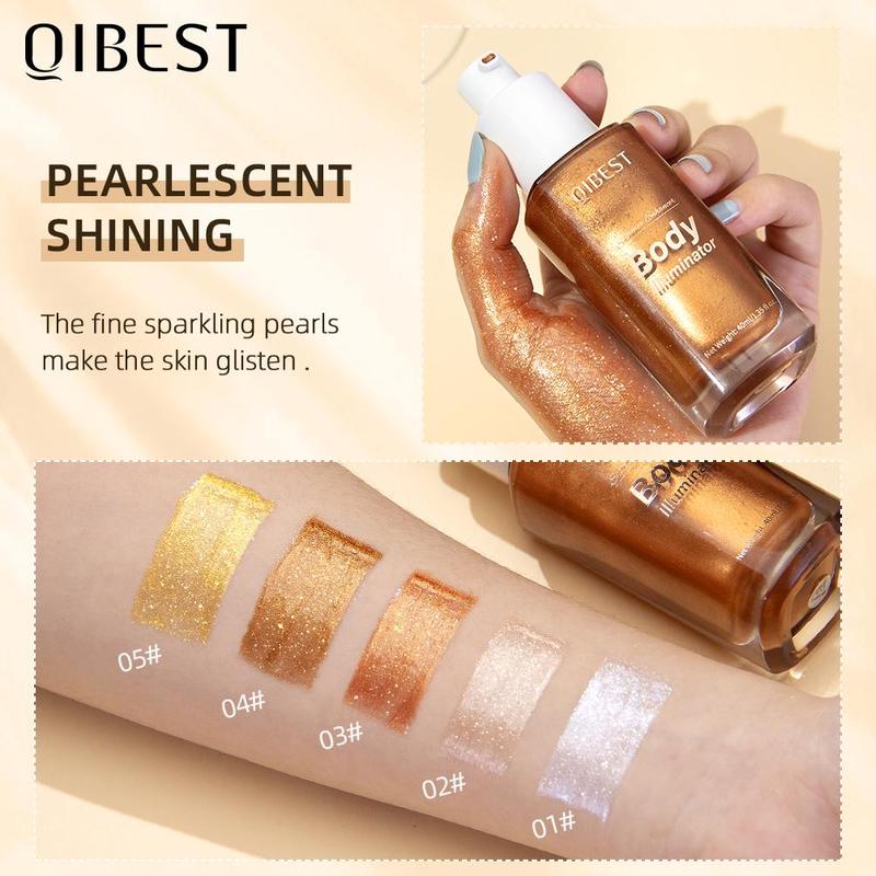 Shimmering Liquid Highlighter, Pearlescent Makeup Illuminator for Face & Body, High Gloss Highlighter Makeup Products for Women