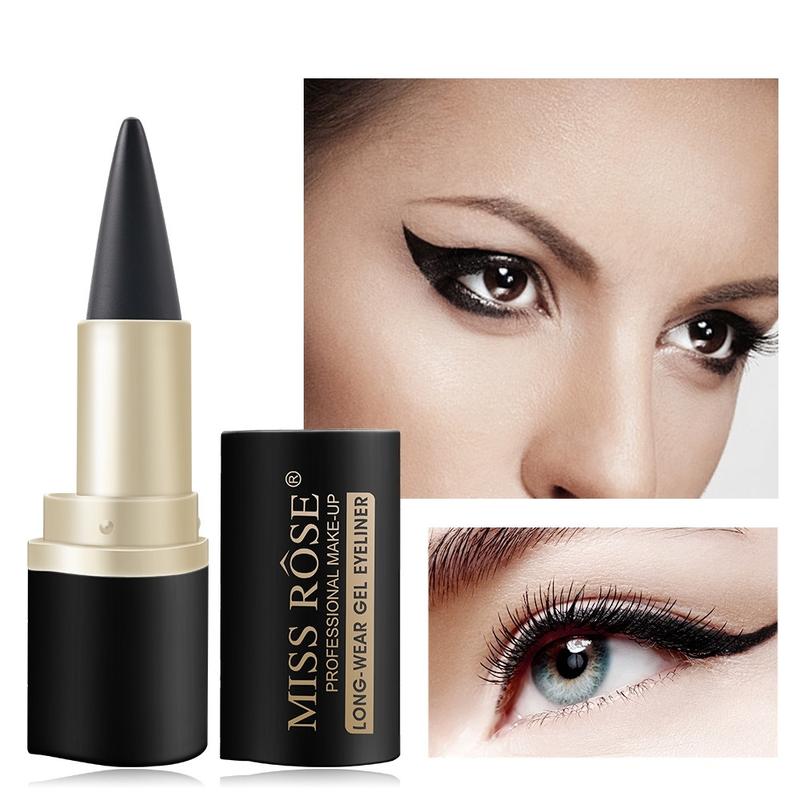 Lightly Gel Eyeliner, Waterproof Black Eyeliner Liquid Eye Liner Quick Drying Eyeliner, Easy To Apply for Eye Makeup, Professional Daily Makeup Accessories, The Effect varies According To Skin Tone, Need To Set Makeup To Prevent Smudge, Christmas Gift