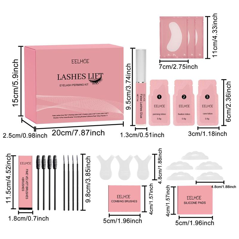 Eyelash Perming Kit, 1 Set Eyelash Lifting Kit, Professional Eyelash Perming & Dyeing Kit, Eye Makeup Tool for Women & Girls