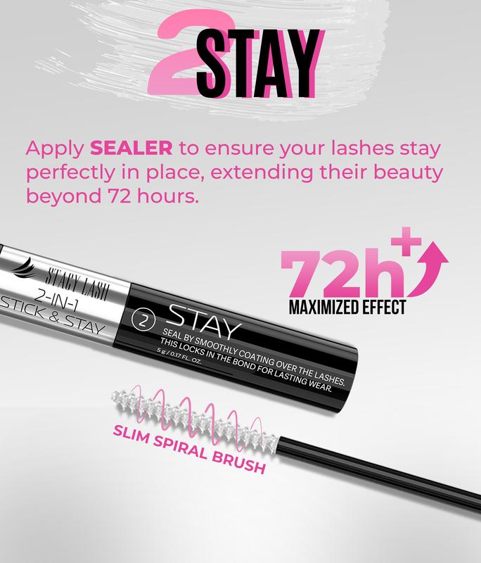 Bond and Seal Lash Glue for Eyelash Clusters by Stacy Lash | Clusters Glue | DIY Waterproof Glue, Easy Application for False Eyelash Extension Makeup box false lash adhesive