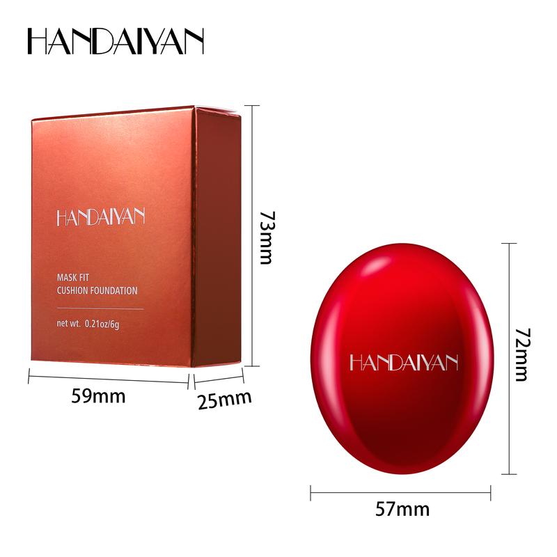 HANDAIYAN Red Cushion Foundation Mask Fit, Full coverage, Weighless, Skin fit, Satin Glow, Korean cushion foundation