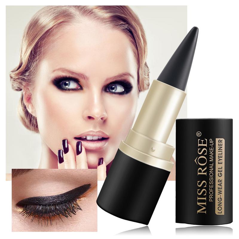 Lightly Gel Eyeliner, Waterproof Black Eyeliner Liquid Eye Liner Quick Drying Eyeliner, Easy To Apply for Eye Makeup, Professional Daily Makeup Accessories, The Effect varies According To Skin Tone, Need To Set Makeup To Prevent Smudge, Christmas Gift