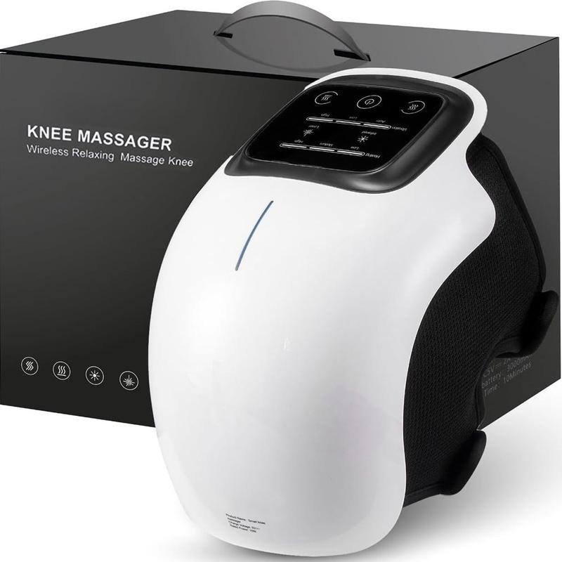 Wireless Knee Massager with Cycle Heating, Vibration and Large LED Screen, A Gift For The Elderly, Seniors, And Parents