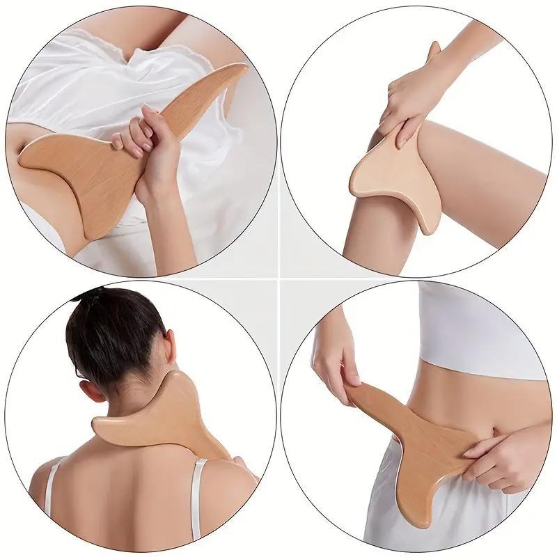 Wooden Massage Tool Set, 3 Counts Manual Massage Tool for Body Shaping & Scraping, Suitable for All Body Men and Women