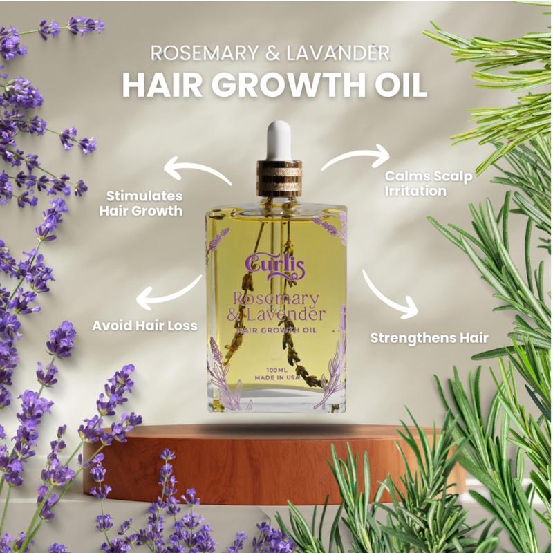 Curlis Rosemary & Lavender Hair Growth Oil | Natural Hair Care |Rosemary Oil|  Haircare