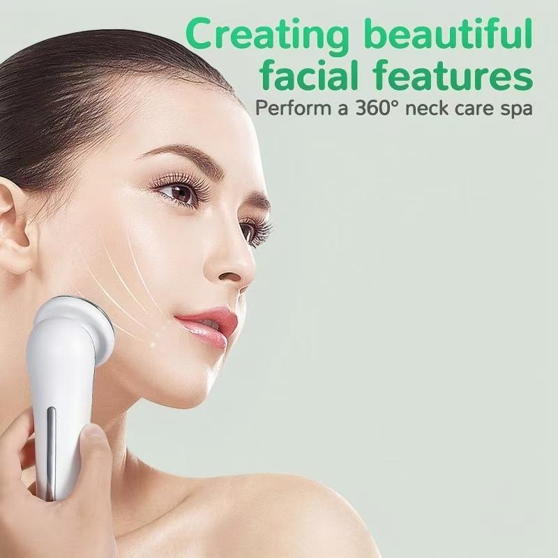 USB Rechargeable Facial Beauty Instrument, 1 Box 3 Modes Neck Face Skin Care Massager, Professional Facial Beauty Instrument for Women