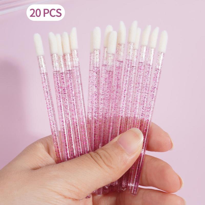 Travel Disposable Lip Brush, 20pcs Portable Travel Lipstick Applicator, Professional Makeup Tools for Women