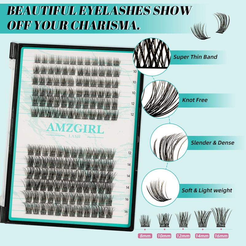 AMZGIRL LASH DIY Lashes Extension Kit Daybreak Flash Eyelash(XP-05) Lash Clusters Fluffy Waterproof Clusters Lashes Eyelash Extension Eyelash Extensions Waterproof Lash Clusters Kit Cheap Lash Custers