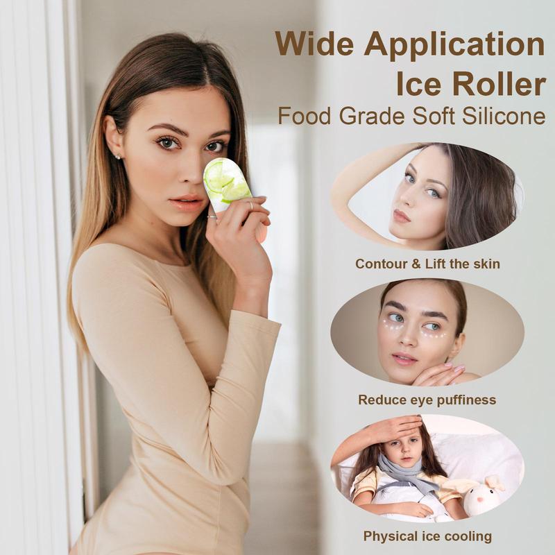 Ice Face Roller, 1 Count Reusable Ice Face Roller, Facial Beauty Ice Roller, Silicone Ice Face Cube, Face Massager, Skincare Tool for Face Beauty, Skincare Products, Christmas Gift