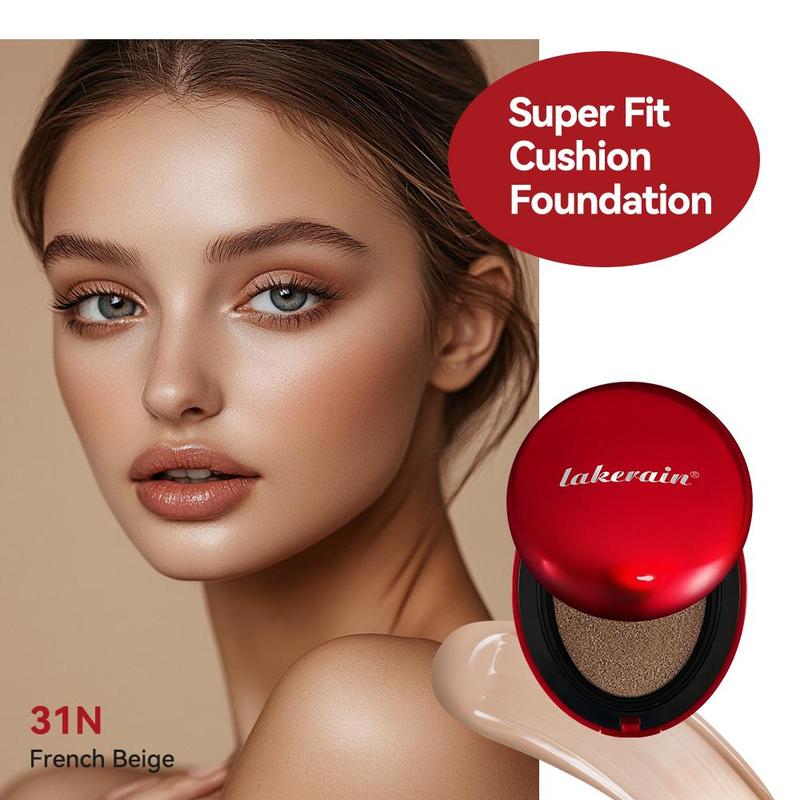 Long Lasting Air Cushion Foundation, Natural Lightweight Concealer Makeup Base, Moisturizing Foundation Full Coverage Flawless Makeup Cream for Women & Girls