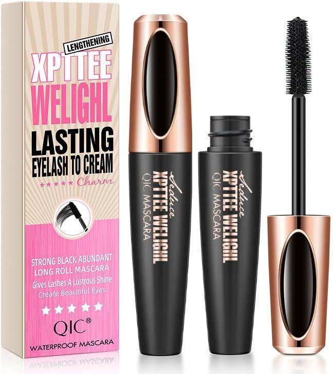 QIC XPTTEE Long-Lasting Mascara for All Lash Types, Waterproof Eyelash Cream, Volumizing and Lengthening Formula Makeup Cosmetic Makeup Cosmetic