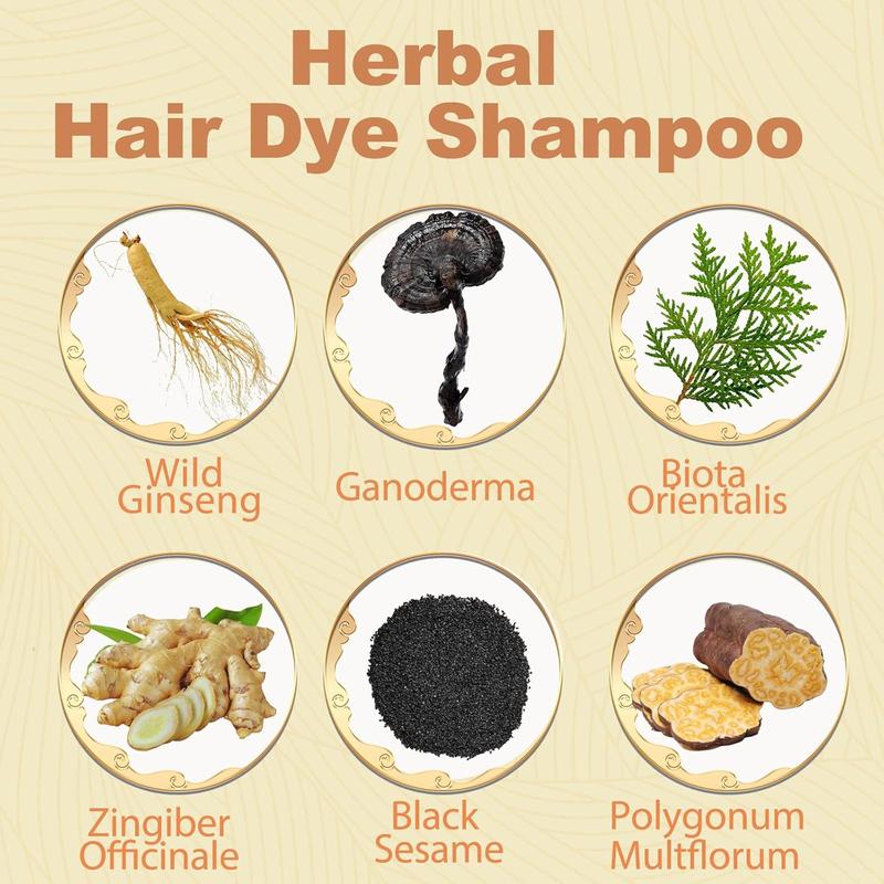 Unisex Blonde Brown Hair Color Shampoo , Instant Brown Hair Dye Shampoo 3-in-1 -Herbal Ingredients, Long-Lasting Brown Hair Shampoo Haircare