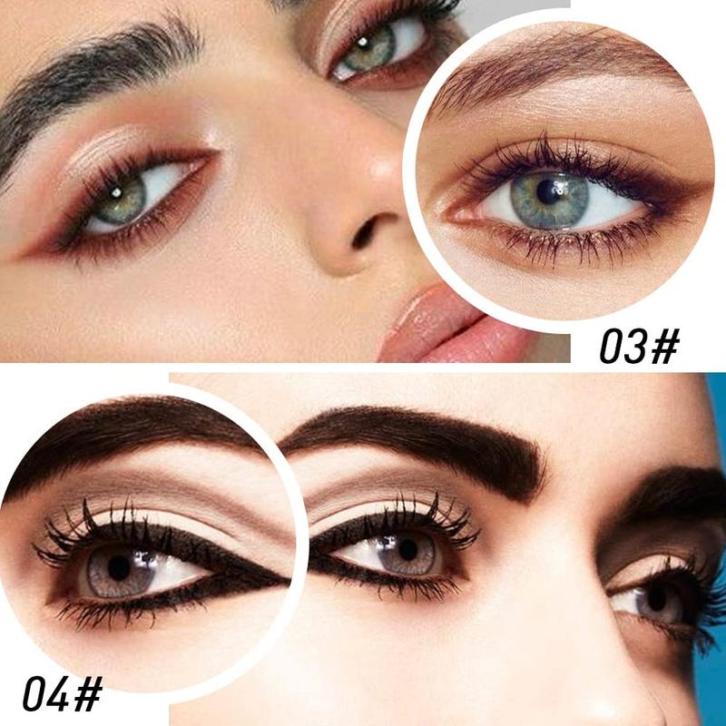 4Pcs Black Silver Grey Brown Gel Eyeliner Pencil Eye Black Face Paint Sticks Makeup Set, Natural Black Eyeliner Cream Waterproof Crayon Eyeliner Pencil Tool delineador de ojos contra el agua