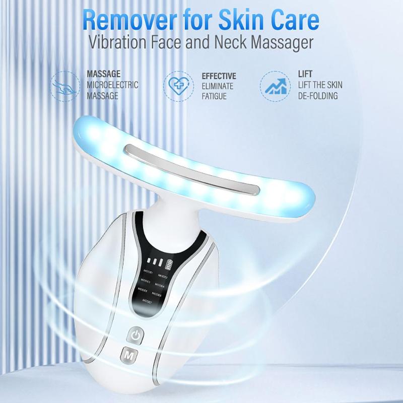 7 Color LED Light Facial Massager, Multifunctional Neck Accessories, Professional Facial Beauty Instrument for Women & Men