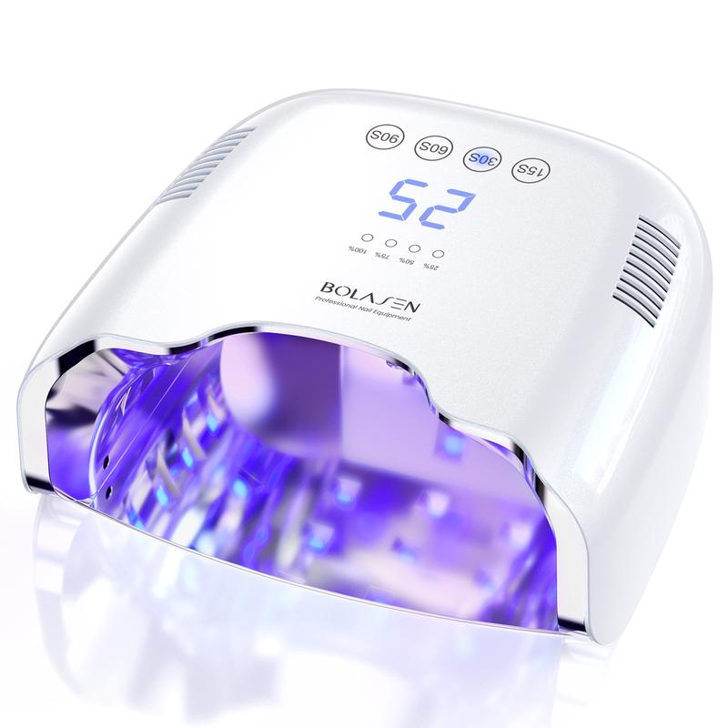 BOLASEN P30 54W Cordless Rechargeable UV Nail Lamp - 24 Pcs LED Beads 15600mAh Battery Gel Nail Art Removable