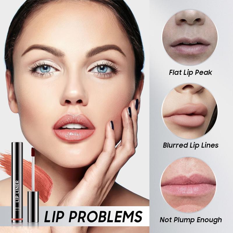 Lip Stain Lip Liner Peel Off Lip Liner Tattoo, Peel Off Lip Stain,Stay IN Long Lasting Lip Stain Peel Off, Infused with Hyaluronic Acid&Vitamin E, For All Skin Types Lipliner Makeup