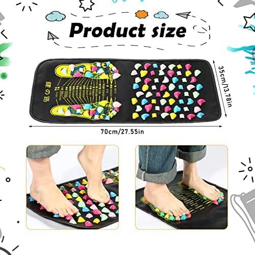 Foot Massage Mat Reflexology Walk Stone Road Foot Massage Acupoint Mat for Acupressure Relaxes  Body Care Massager Christmas Gift