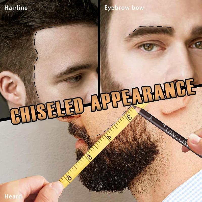 12 Pack Barber Pencil Hairline Pencils Beard Guide Beard Outliner Pencils,Hairline Outliner Pencil and Beard Shaping Pencils for Men&Women(Black,White,Dark Brown,Light Brown)