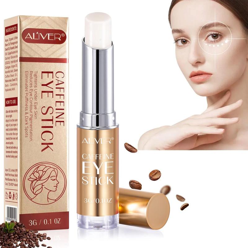 ALIVER Caffeine Eye Bar, Reduce Dark Circles, Soothe Eye Skin, Contains Caffeine, Hyaluronic Acid, Vitamin C