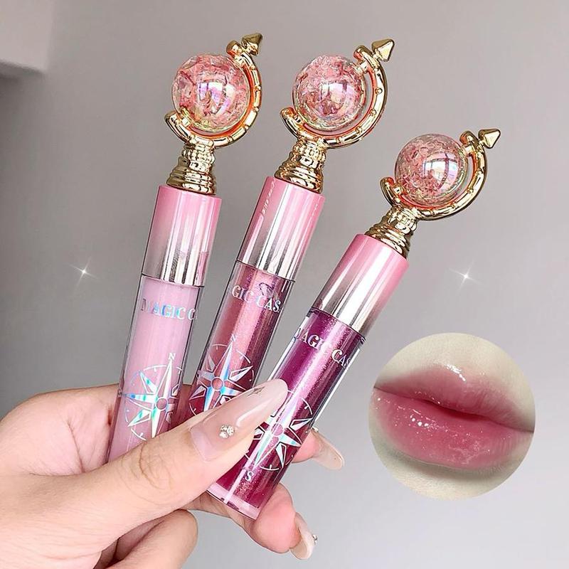 Long Lasting Lip Gloss, 1 Count Moisturizing Lip Glaze, Glossy Lip Glaze Stick, Plumping Lip Oil Lip Stick for Girls & Women, Christmas Gift