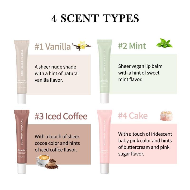 Lip Butter Balm, 3 Counts set Moisturizing Lip Balm, Hydrating Lip Care Product for Women & Girls, Plumping Lipstick, Lip Moisturizer, How To Be Pretty