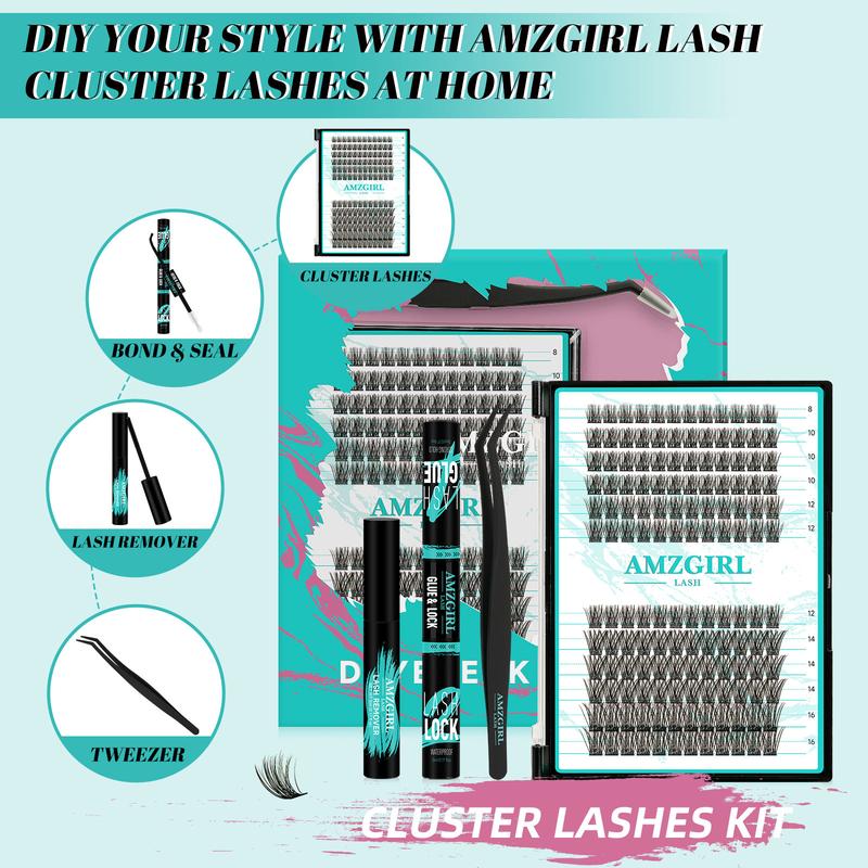 AMZGIRL LASH DIY Lashes Extension Kit Daybreak Flash Eyelash(XP-05) Lash Clusters Fluffy Waterproof Clusters Lashes Eyelash Extension Eyelash Extensions Waterproof Lash Clusters Kit Cheap Lash Custers