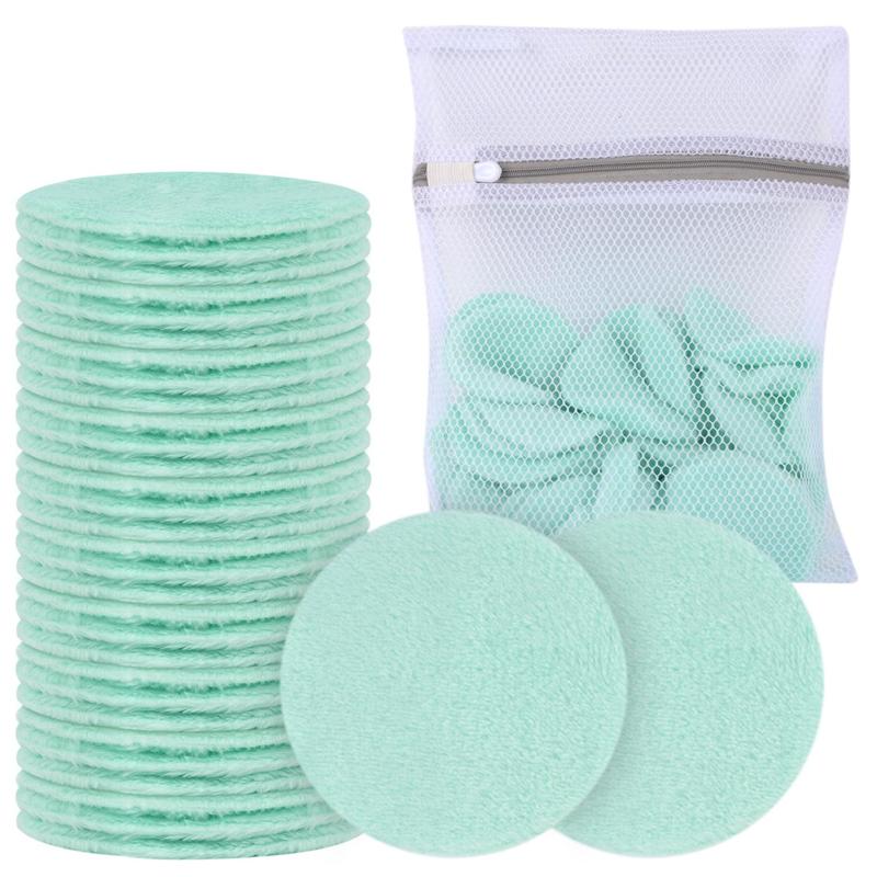 Reusable Microfiber Makeup Remover Mat, 30pcs set Face Ultra Soft Cleansing Mat with Laundry Bag, Washable Superfiber Makeup Remover Mat, Face Wash Tool for Women