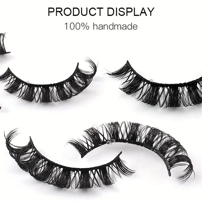 Fluffy False Eyelashes, 10 Pairs Natural Look Eyelash Extensions, Self Grafting Curl Eyelashes, Eyelash Extensions Kit, Eye Makeup Enhancement False Eyelashes for Women & Girls, Makeup Products