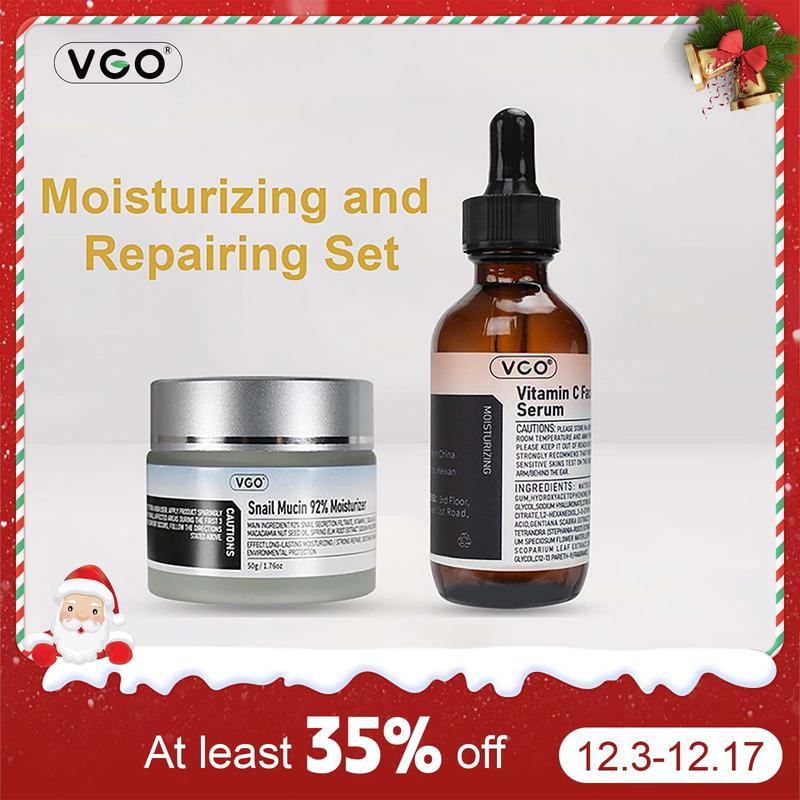 VGO Snail Mucin 92% Moisturizer Daily Face Gel Cream for Dry & Sensitive Skin, 50g  1.76oz - Skin Repair - Comfort gentle hydrating Skincare Radiance vitamin c serum vgo essence vgo radiant vgo skin