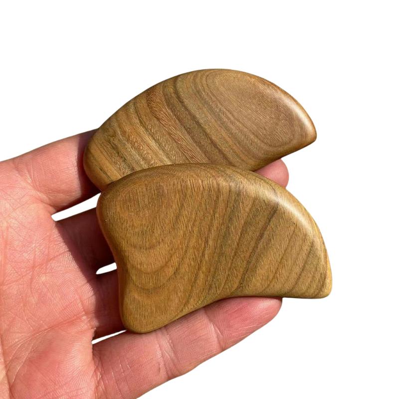 Glow guasha Facial Tool Heart Shape Massage Tool  Calming Daily Genuine Sandalwood Jawline Sculptor Face Sculpting Tool for Your Skincare Routine Comfort